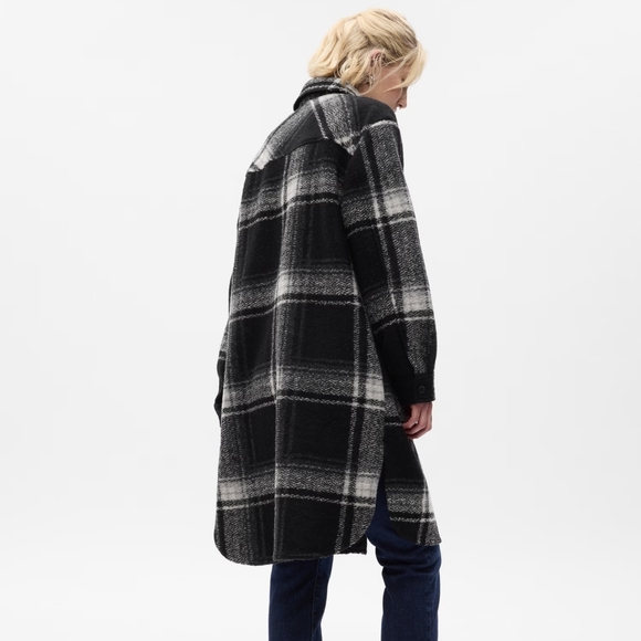 GAP Long Wool Shirt Jacket - Picture 8 of 8